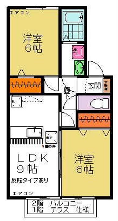 群馬県高崎市上中居町(アパート)の賃貸物件の間取り