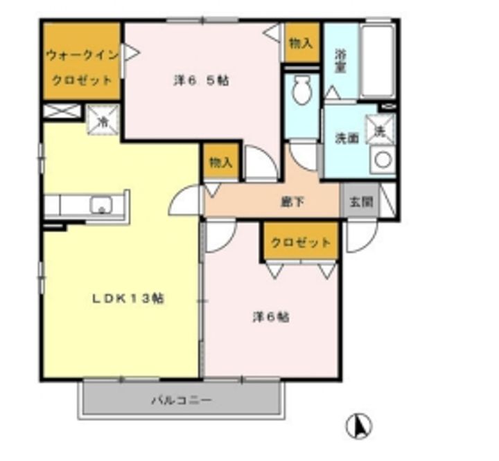 愛知県名古屋市緑区東神の倉1(アパート)の賃貸物件の間取り