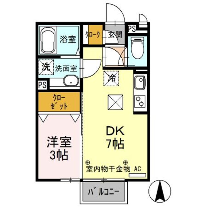 群馬県高崎市倉賀野町(アパート)の賃貸物件の間取り