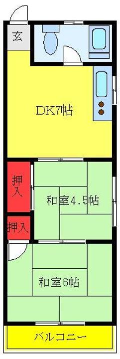 中川マンションの間取り