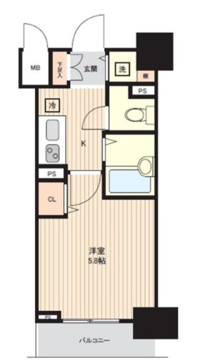 東京都大田区矢口2(マンション)の賃貸物件の間取り