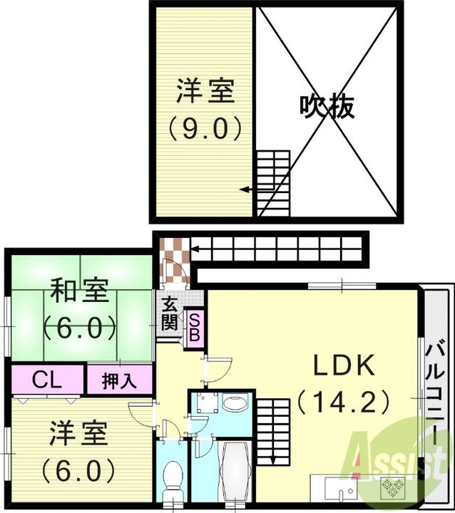兵庫県神戸市灘区篠原本町5(一戸建)の賃貸物件の間取り