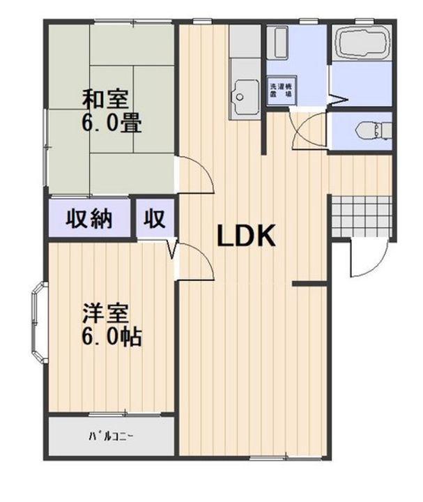 岡山県岡山市南区万倍(アパート)の賃貸物件の間取り