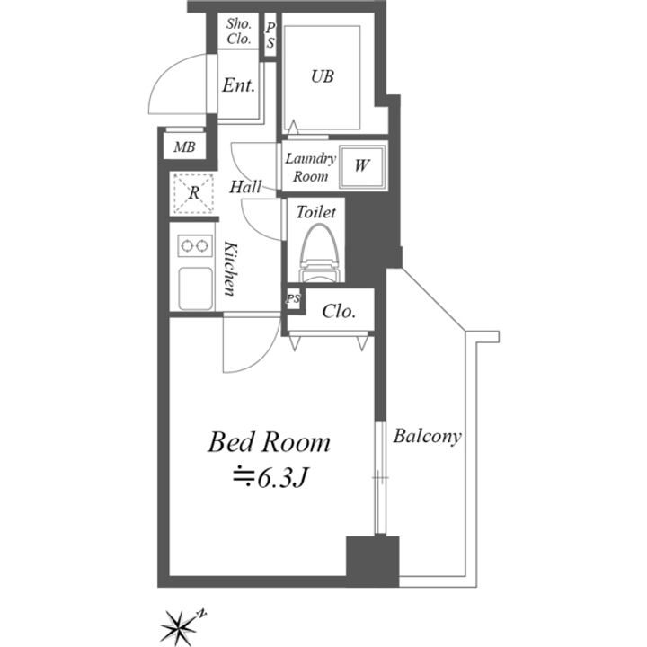 コスモリード月島の間取り