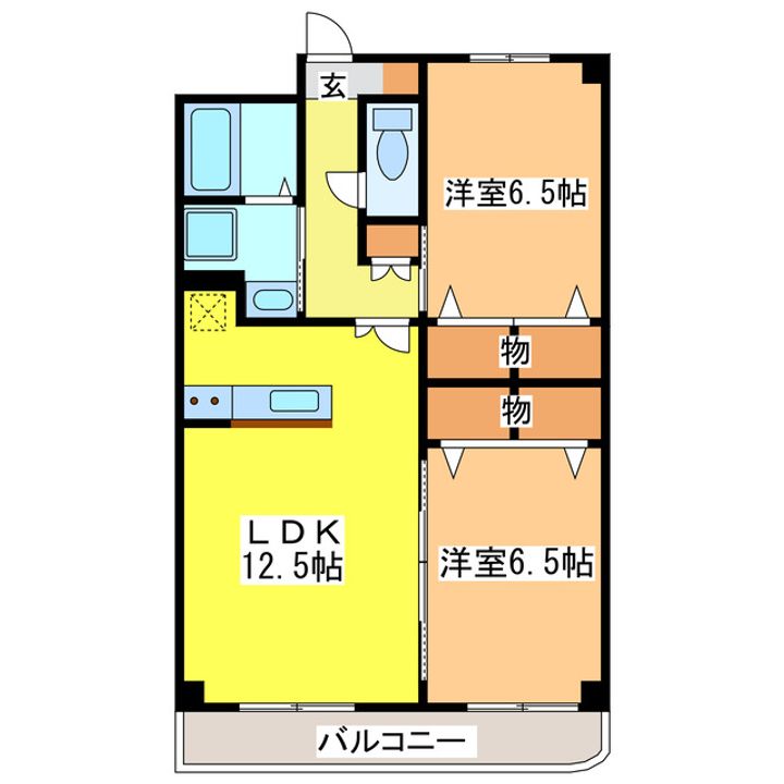 アメニティ御薗宇壱番館の間取り