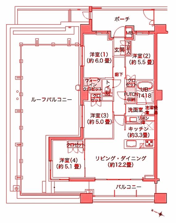 ジオ・イニシア武蔵小杉の間取り