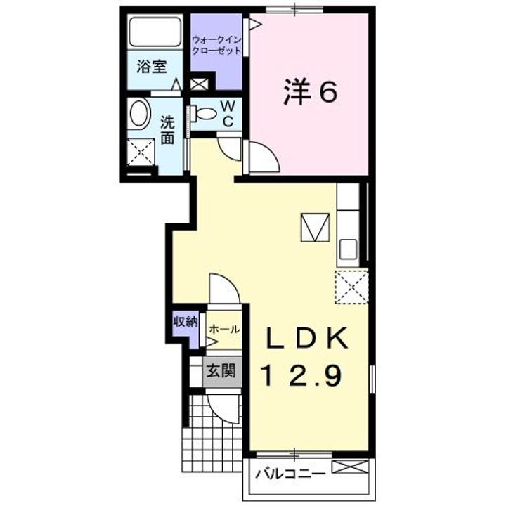 栃木県大田原市宇田川(アパート)の賃貸物件の間取り