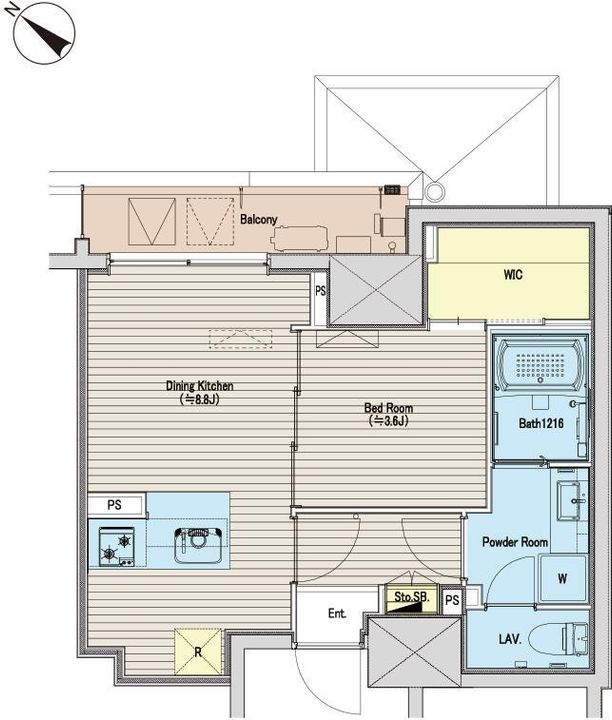 東京都渋谷区渋谷1(マンション)の賃貸物件の間取り