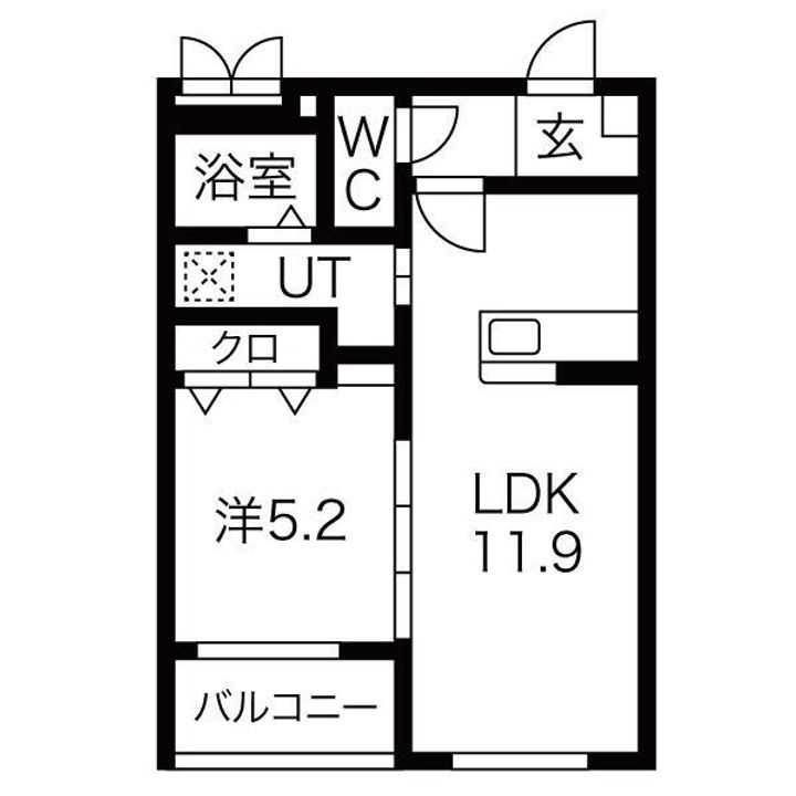 愛知県名古屋市守山区市場(マンション)の賃貸物件の間取り