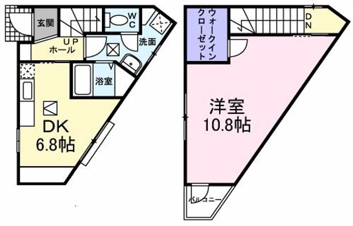 大阪府枚方市小倉町(アパート)の賃貸物件の間取り