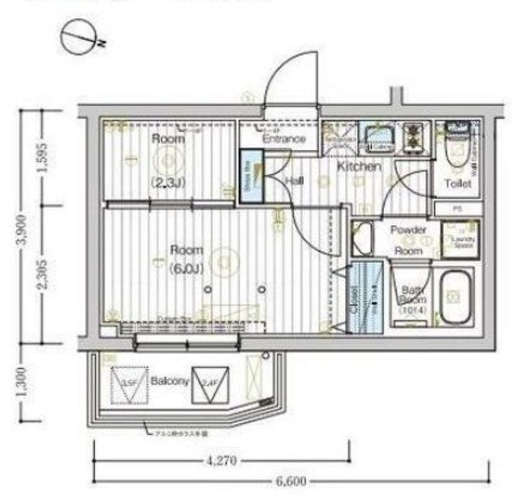 神奈川県川崎市川崎区堤根(マンション)の賃貸物件の間取り
