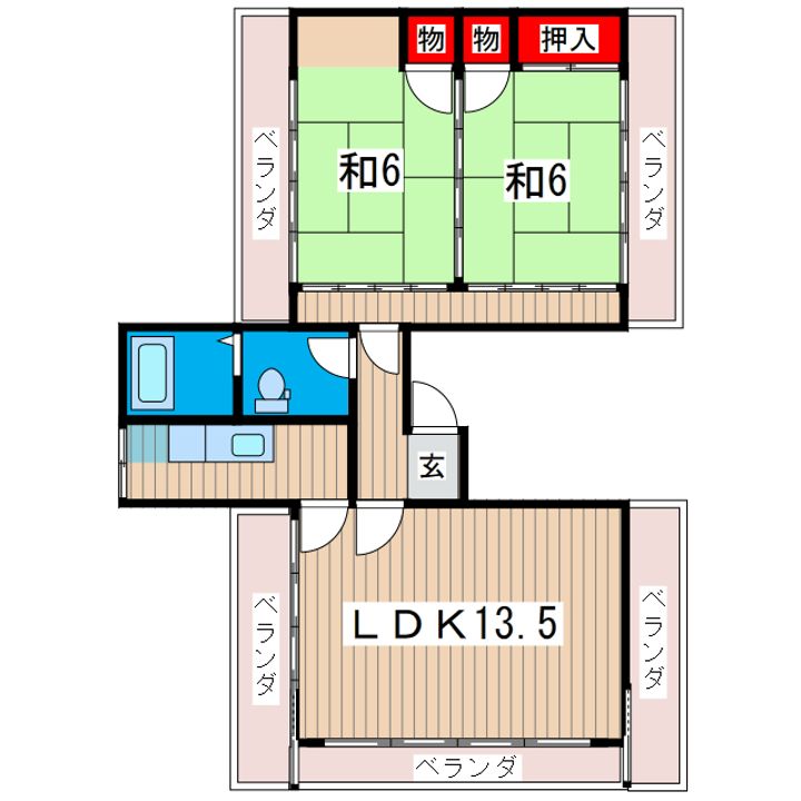 赤津マンションの間取り