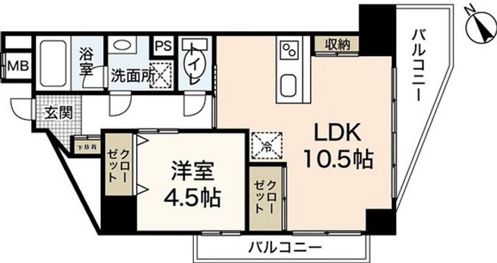 アルル五日市駅前の間取り