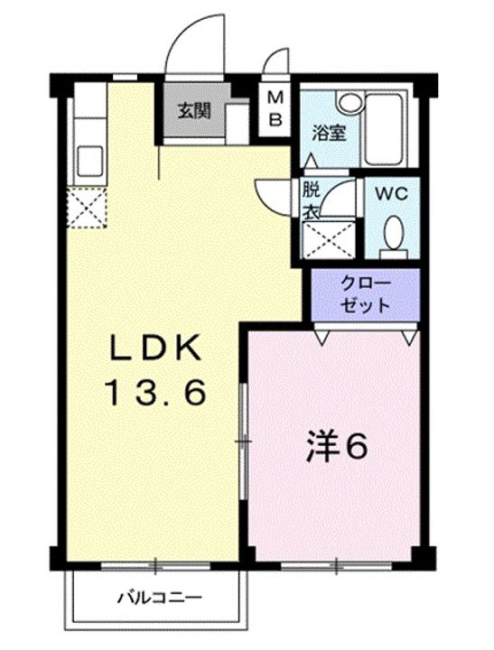 コーポウエストIの間取り