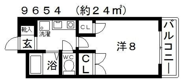 キャッスル山村B棟の間取り