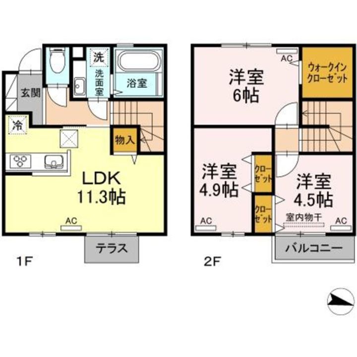 岡山県倉敷市上東(一戸建)の賃貸物件の間取り