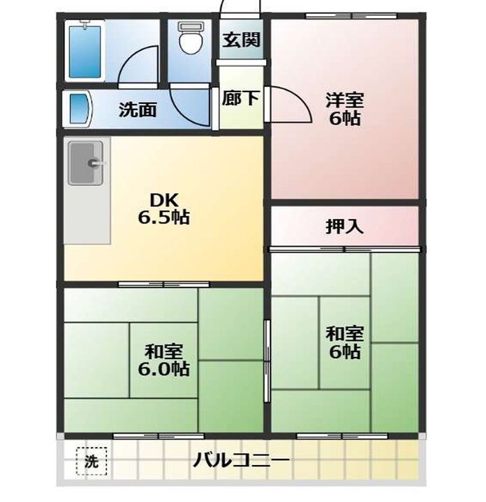南野マンションの間取り