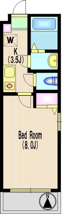 神奈川県川崎市中原区下小田中1(マンション)の賃貸物件の間取り