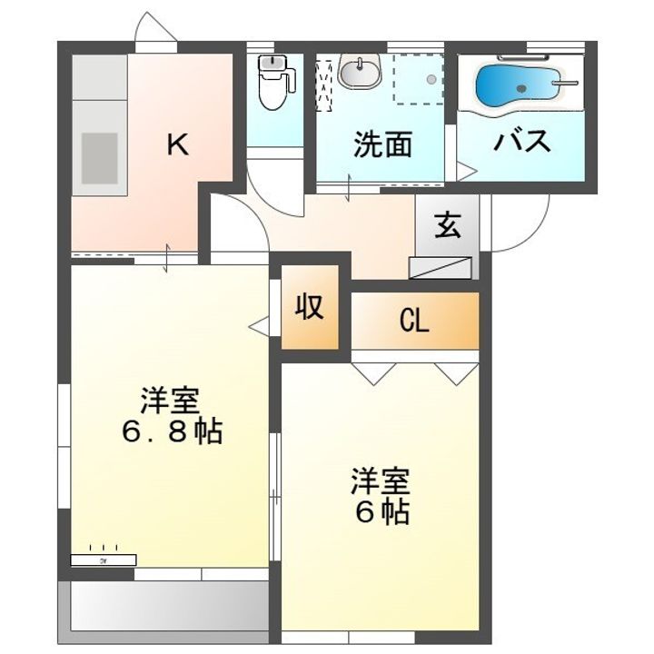 一関ステーション・アベニューB棟の間取り