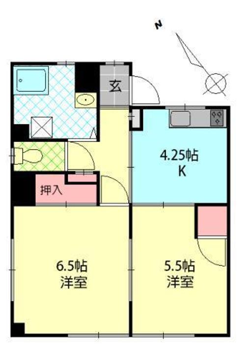 リバーハイム田室の間取り