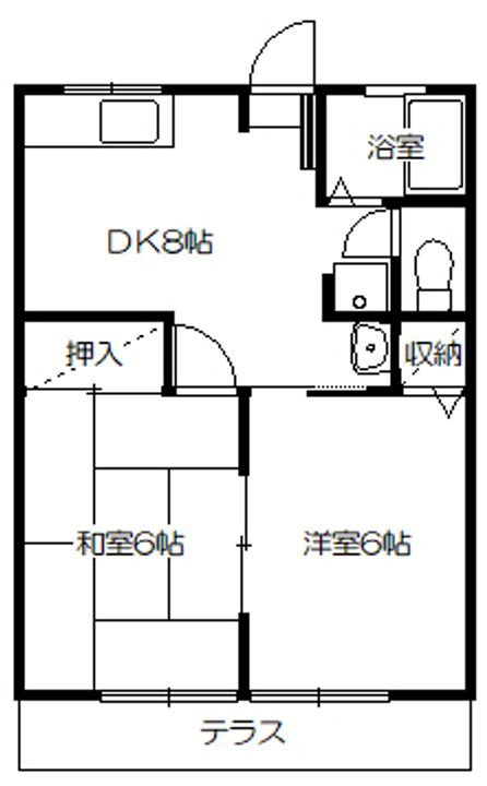 シティハイムサンポートI IIの間取り