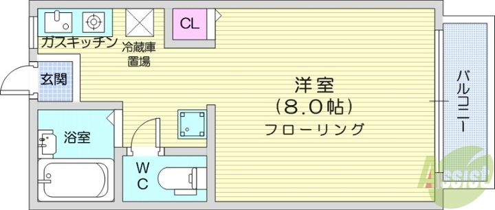 グランデュールパピヨンB棟の間取り