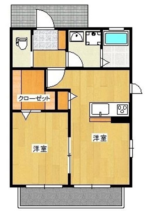 山口県山陽小野田市大字小野田(アパート)の賃貸物件の間取り