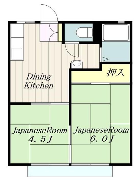 神奈川県伊勢原市板戸(アパート)の賃貸物件の間取り