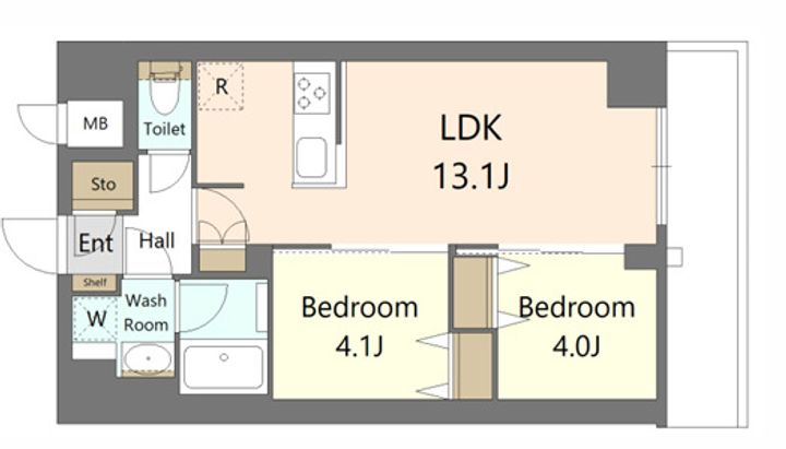 S-RESIDENCE王子enableの間取り