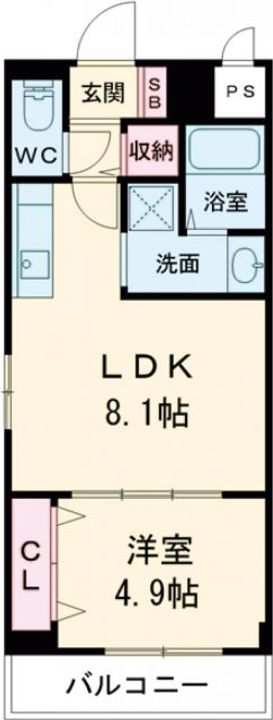 大阪府松原市南新町4(マンション)の賃貸物件の間取り