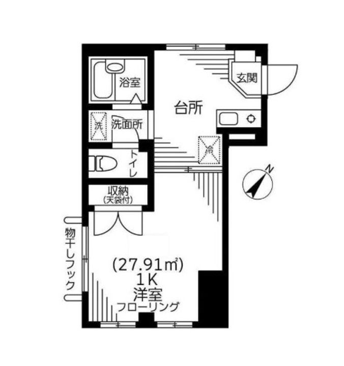 東京都中野区南台1(マンション)の賃貸物件の間取り