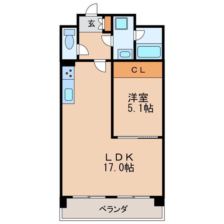 愛知県名古屋市中区丸の内1(マンション)の賃貸物件の間取り