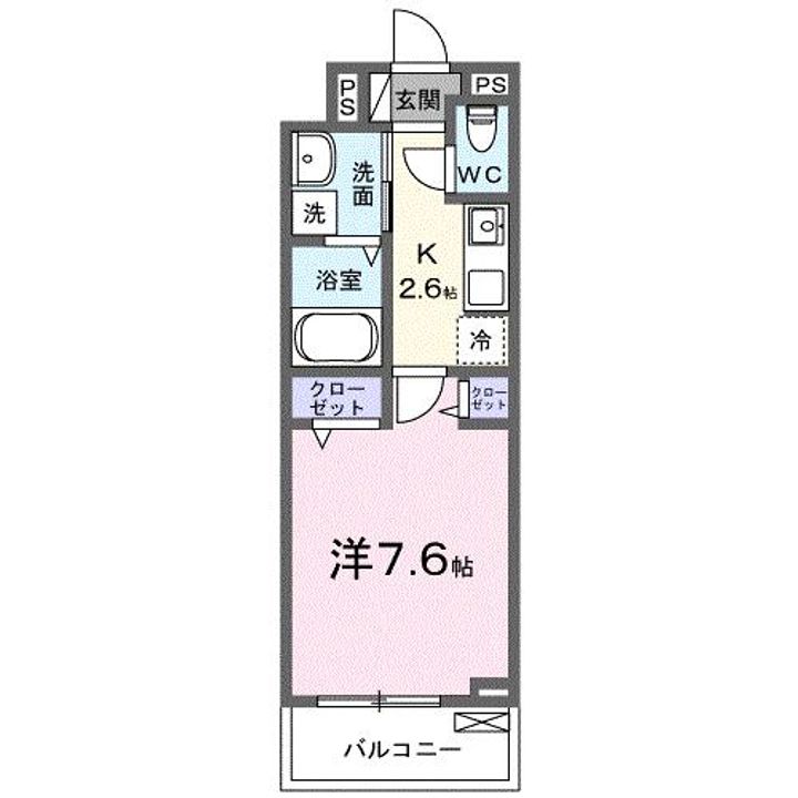 広島県福山市東手城町3(アパート)の賃貸物件の間取り