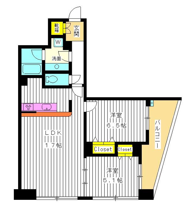 東京都練馬区平和台3(マンション)の賃貸物件の間取り