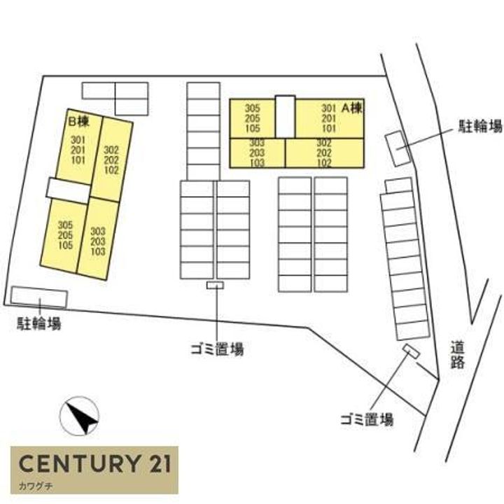 ヒルズライフB棟の地図