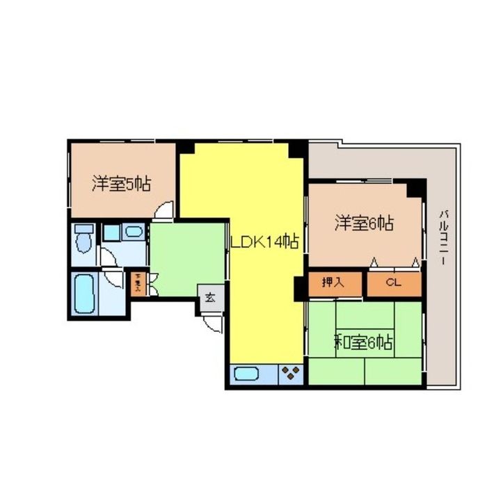 愛知県名古屋市中川区荒江町(マンション)の賃貸物件の間取り