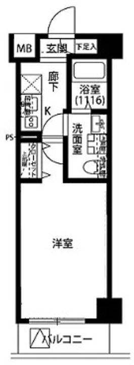 東京都荒川区東日暮里2(マンション)の賃貸物件の間取り