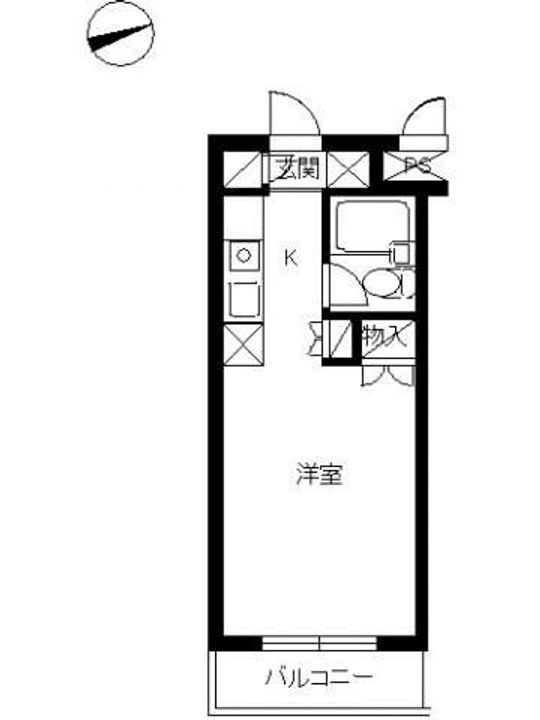 スカイコート横浜石川町の間取り