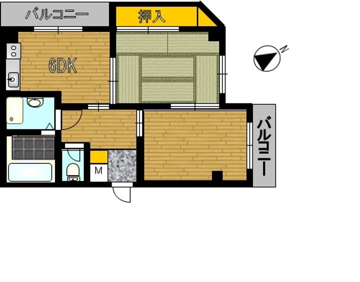 タテハタハイツの間取り