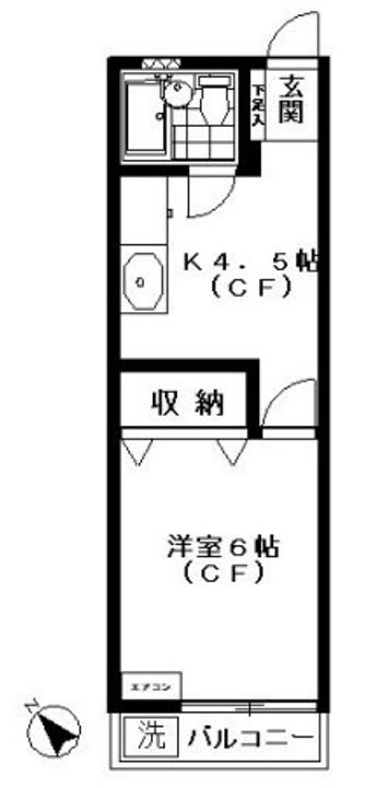 東京都府中市四谷3(アパート)の賃貸物件の間取り