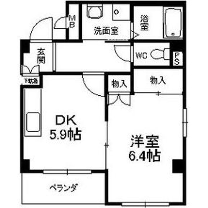 愛知県日進市折戸町定納(マンション)の賃貸物件の間取り
