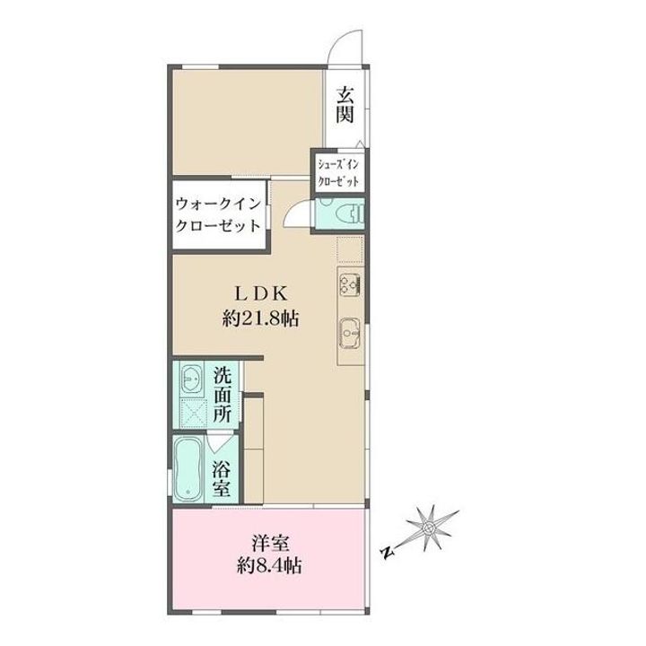 神奈川県横浜市保土ヶ谷区西谷3(アパート)の賃貸物件の間取り