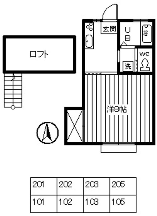 うらしまハイツの間取り