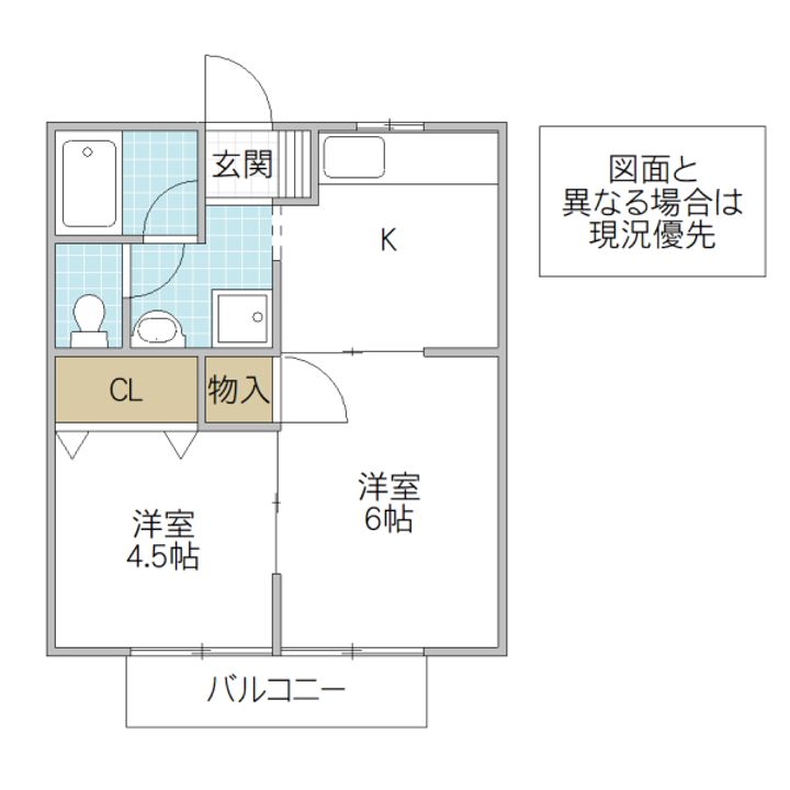 浜田ハイツの間取り