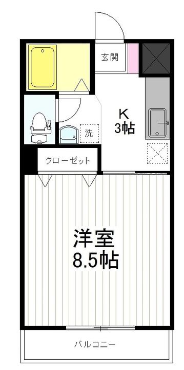 ジュネスコートの間取り