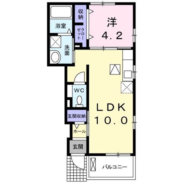 福島県いわき市小名浜南富岡字中前(アパート)の賃貸物件の間取り