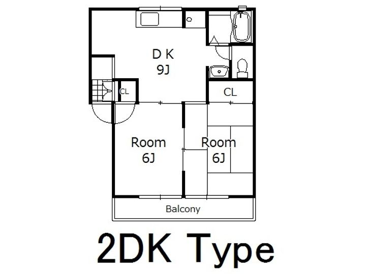 鼻高フラットの間取り