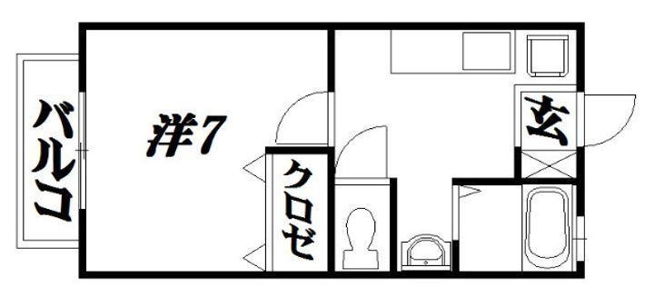 静岡県浜松市中央区向宿1(アパート)の賃貸物件の間取り