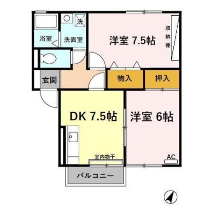 シャルムA棟の間取り