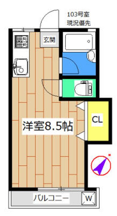 東京都板橋区坂下1(アパート)の賃貸物件の間取り